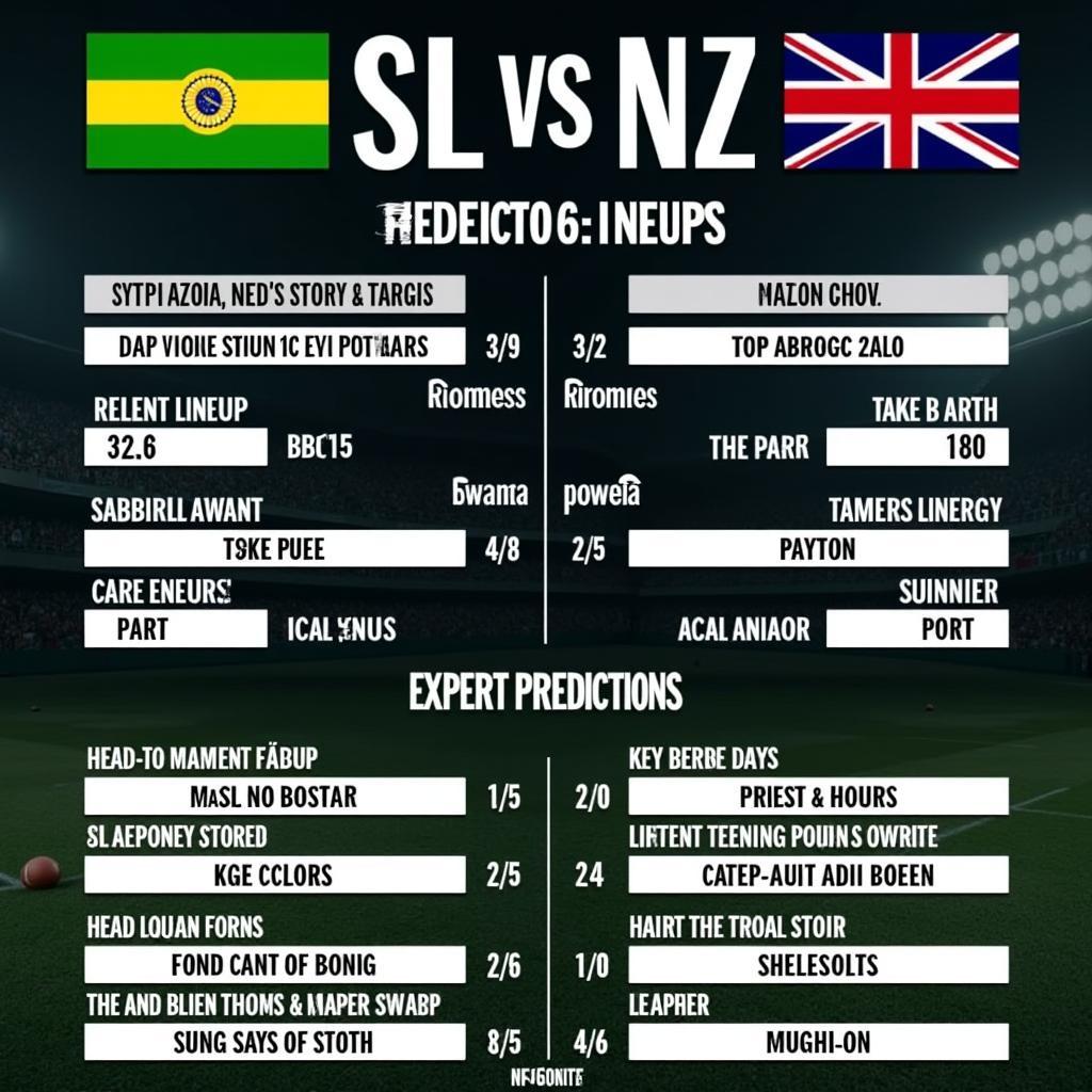 Soi kèo trận đấu SL vs NZ