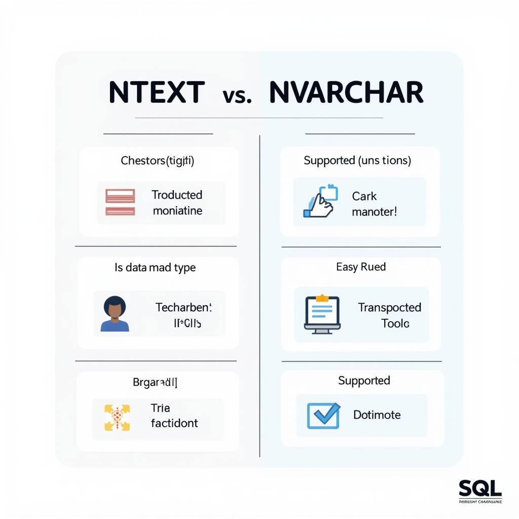 So sánh kiểu dữ liệu SQL NTEXT vs NVARCHAR