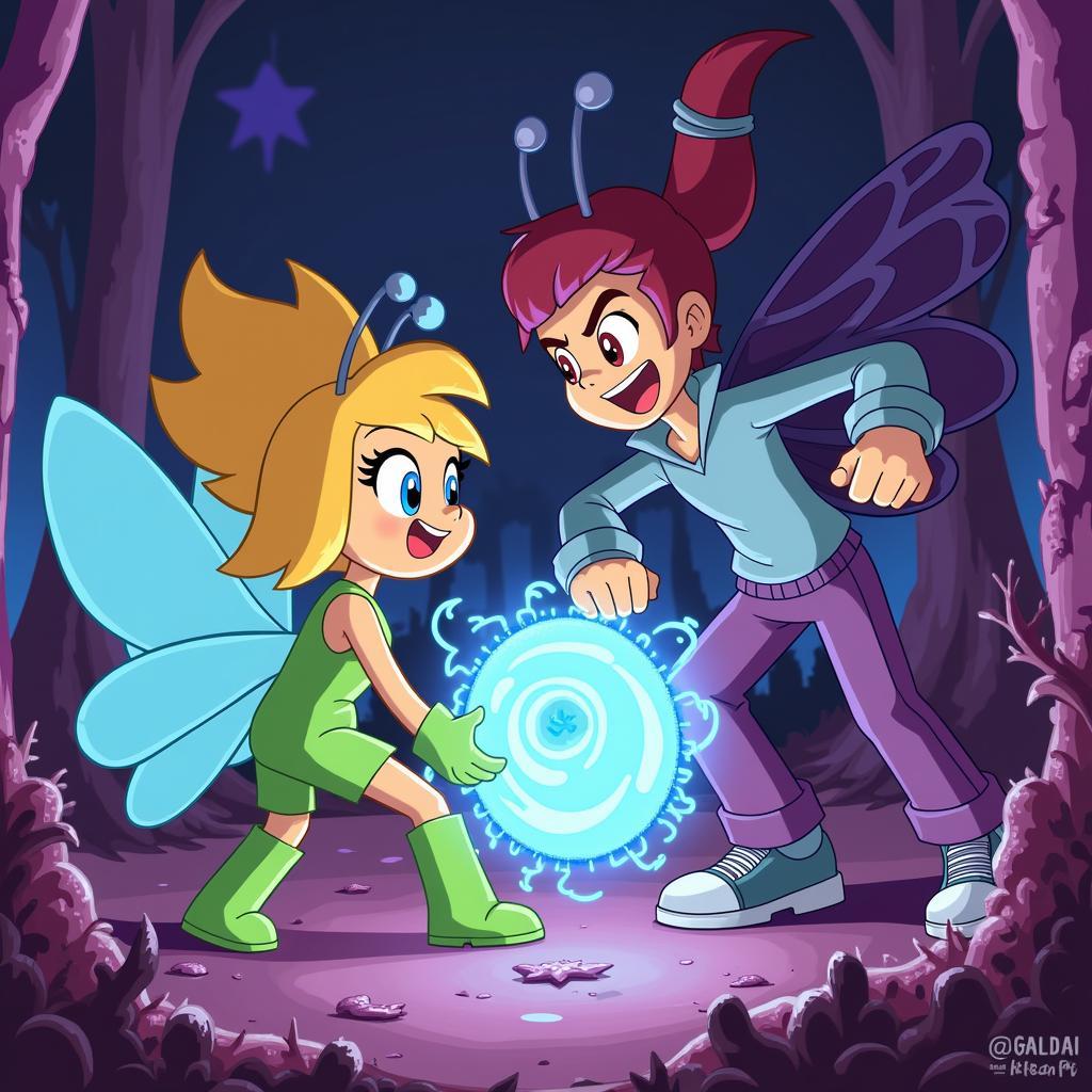 Star và Marco chiến đấu với quái vật trong Star vs. the forces of evil season 1