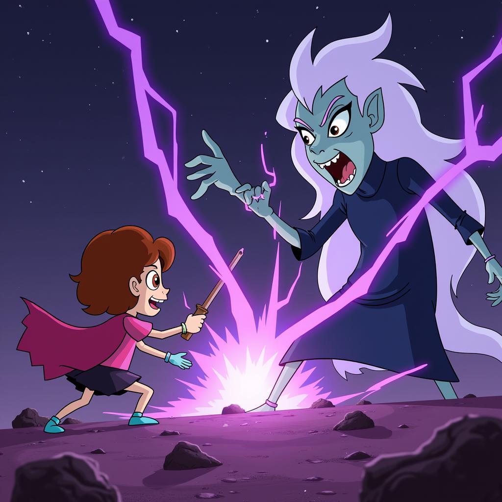 Cảnh chiến đấu trong Star vs The Forces of Evil mùa 3