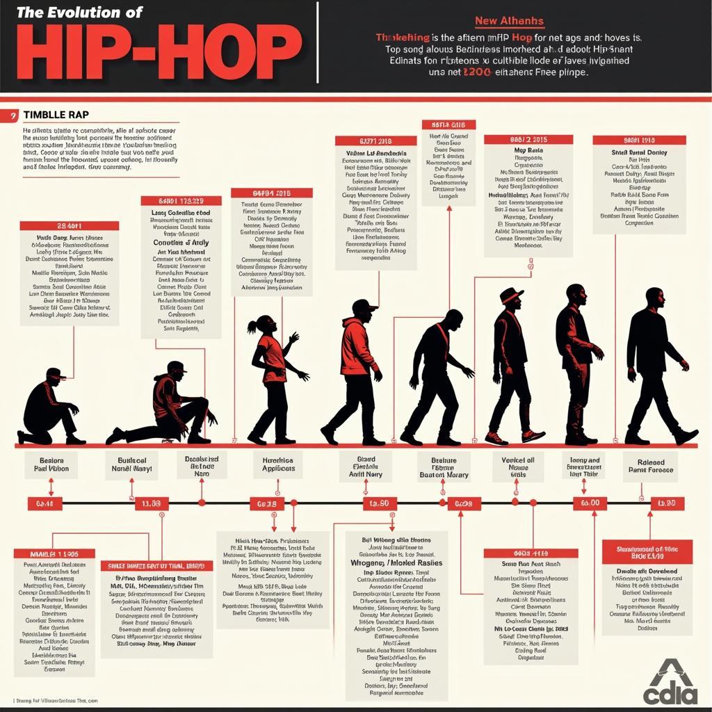 Hình ảnh minh họa về sự phát triển của hip hop