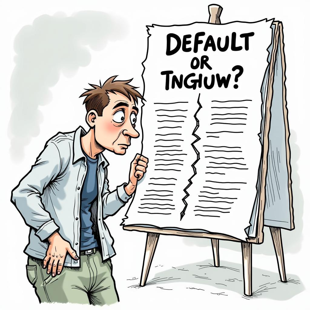 Tenant defaulting on a lease agreement