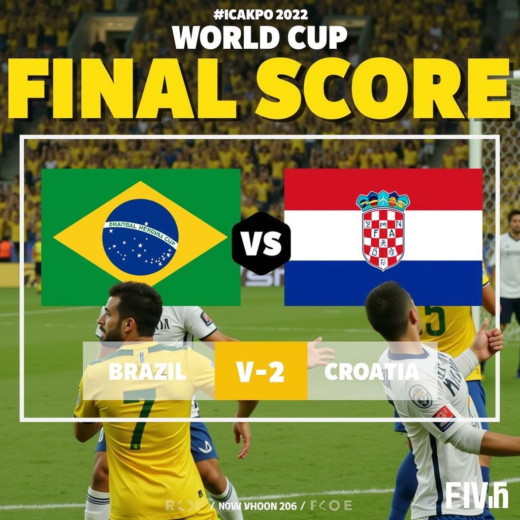 Tỷ số trận đấu Brazil và Croatia tại World Cup 2022