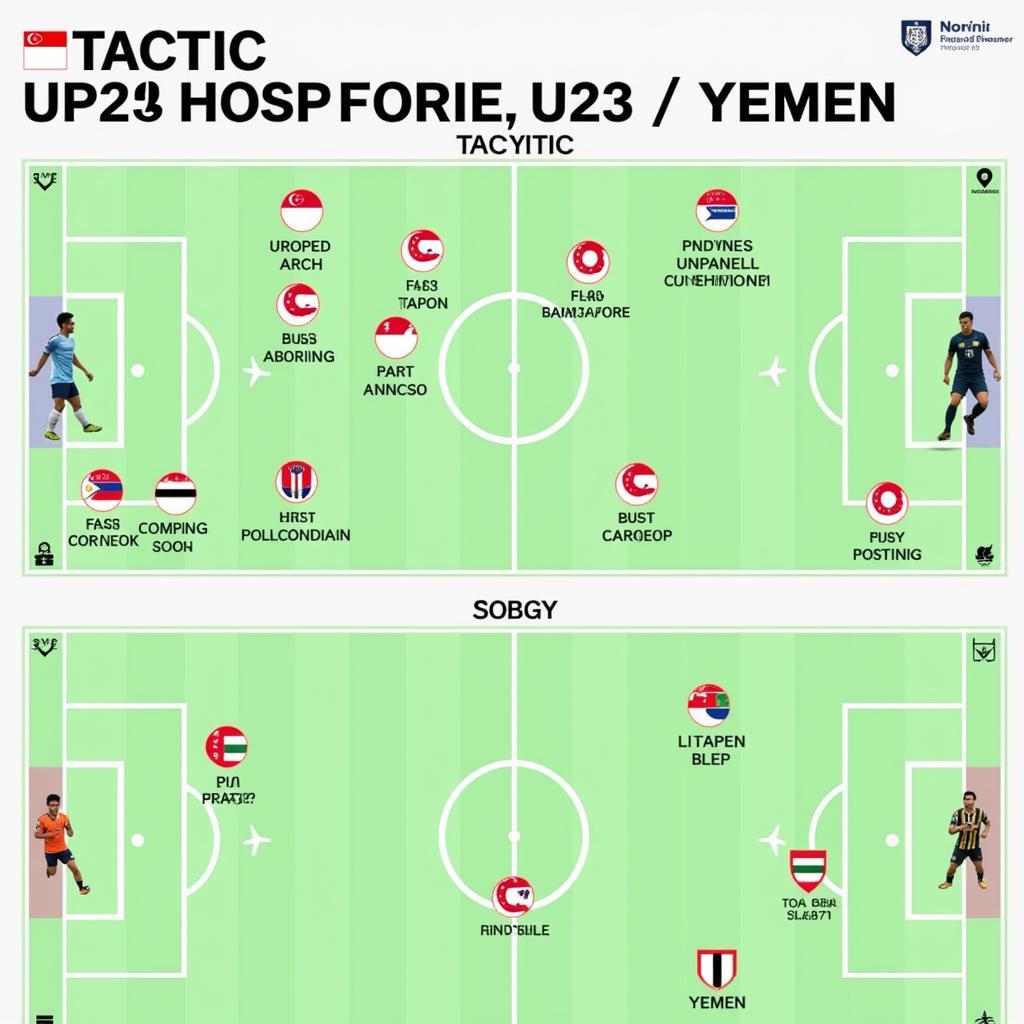 Chiến thuật của U23 Singapore và U23 Yemen