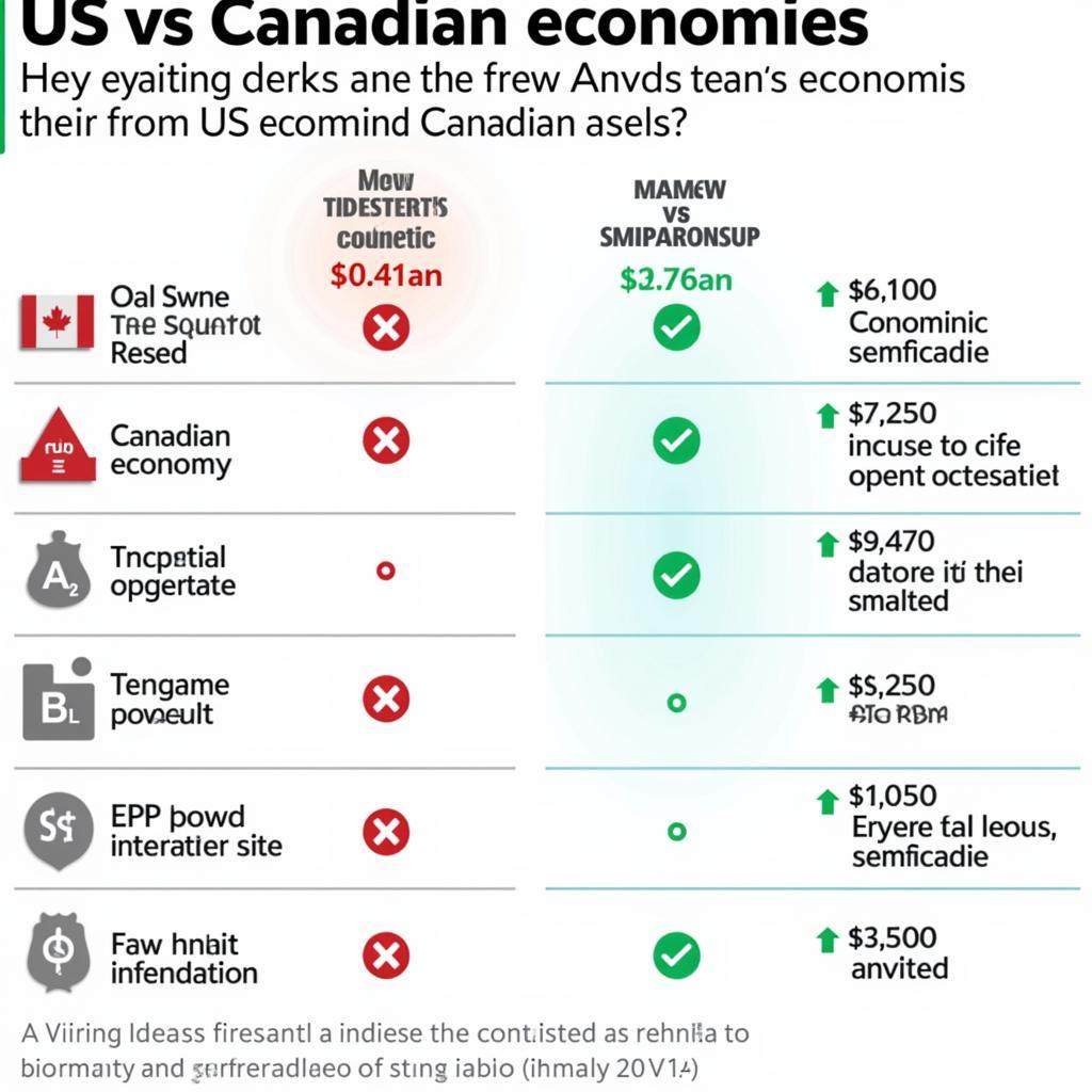 Economic Comparison of USD and CAD