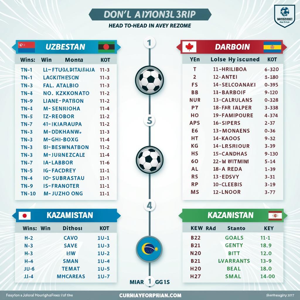 Lịch sử đối đầu Uzbekistan vs Kazakhstan