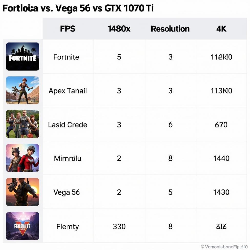 Vega 56 vs GTX 1070 Ti Hiệu Năng Game