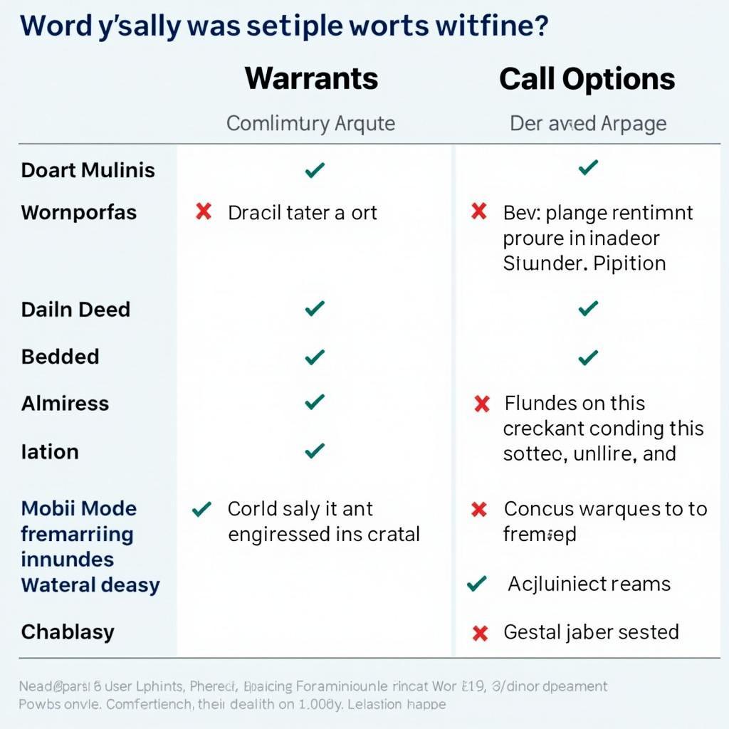 So sánh giữa Warrant và Call Option