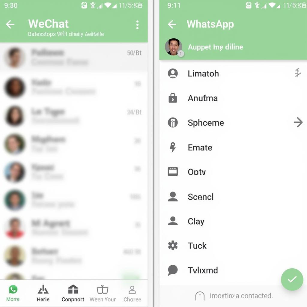 WeChat vs WhatsApp: So sánh giao diện