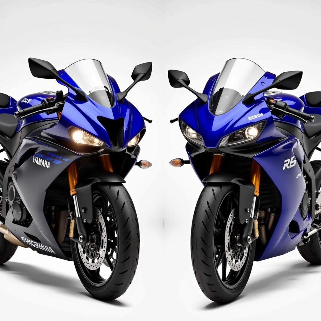 So sánh thiết kế Yamaha R1 và R6