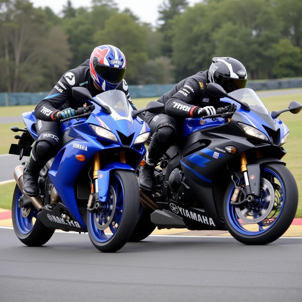 Yamaha R1 vs R6 trên đường đua