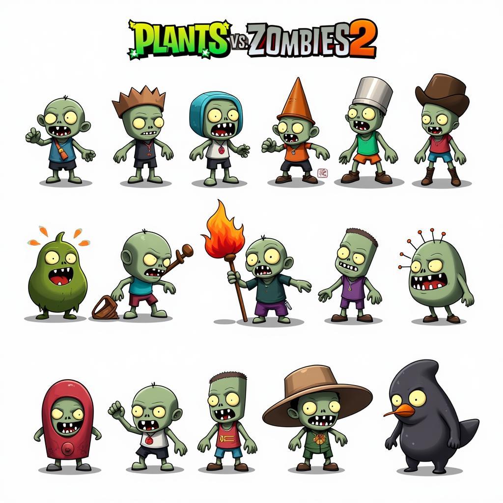 Zombie trong Plants vs Zombies 2