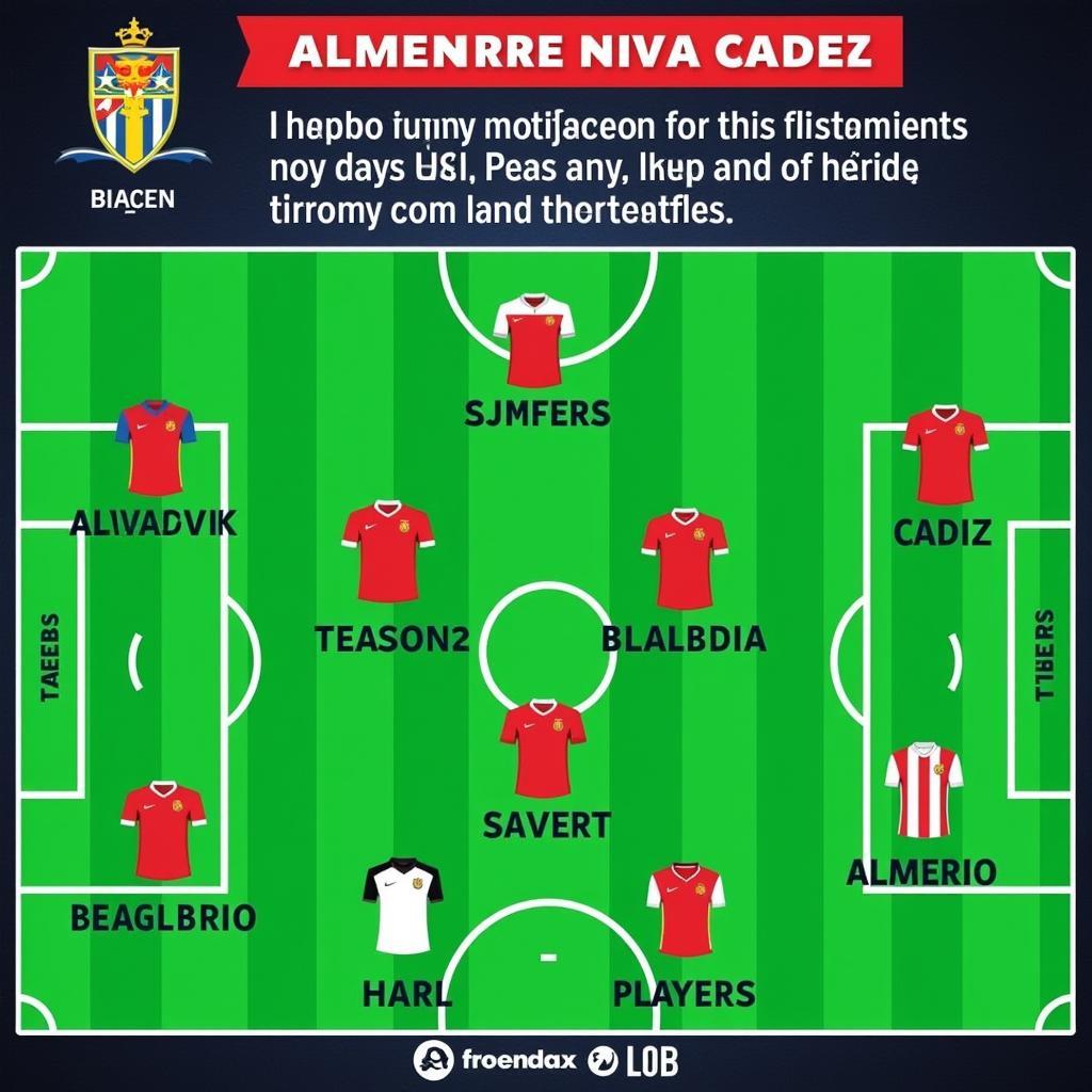 Đội hình ra sân dự kiến Almeria vs Cadiz