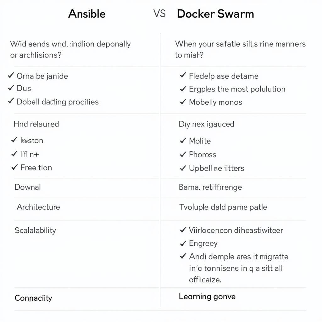 Ansible vs Docker Swarm So Sánh