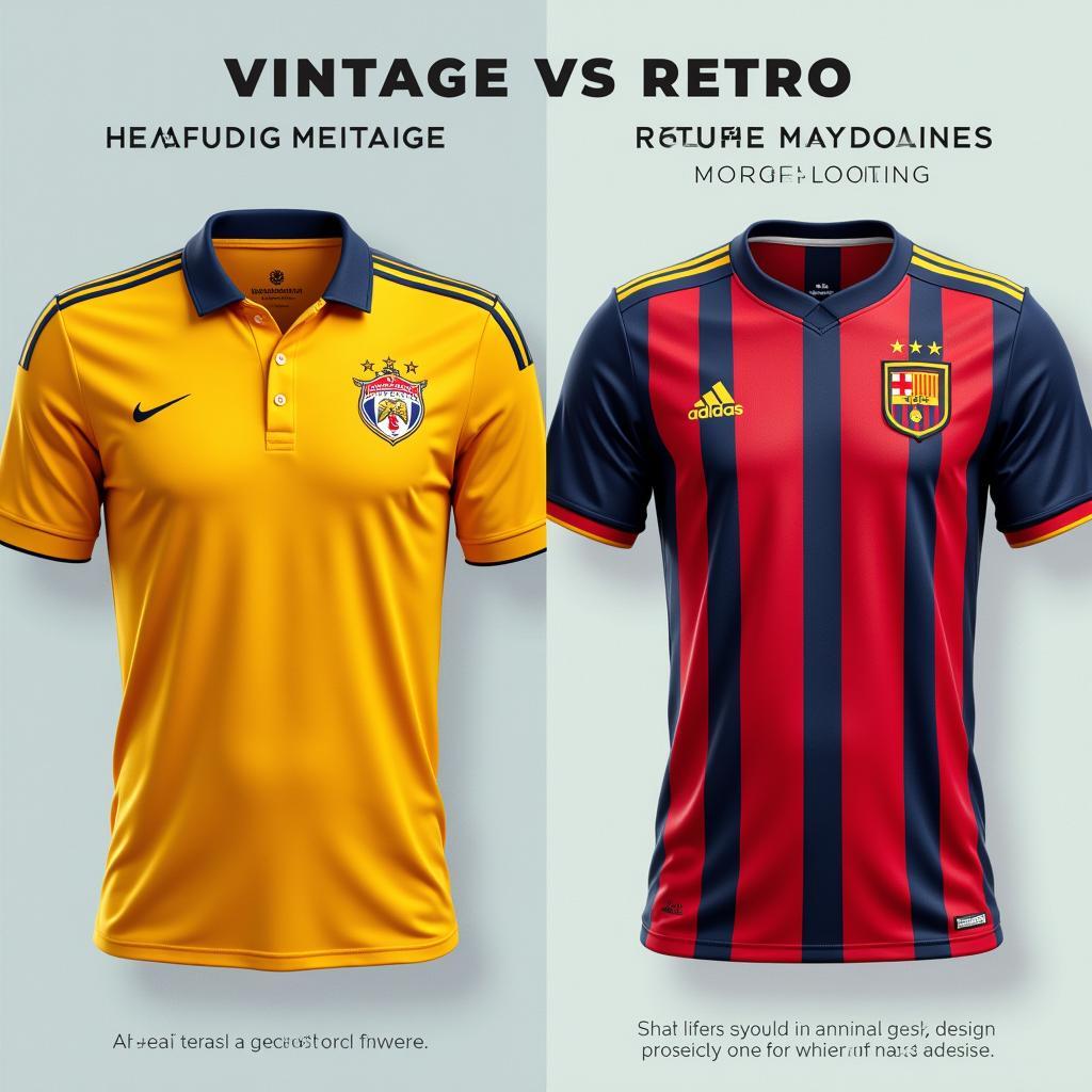 Áo đấu bóng đá Vintage vs Retro