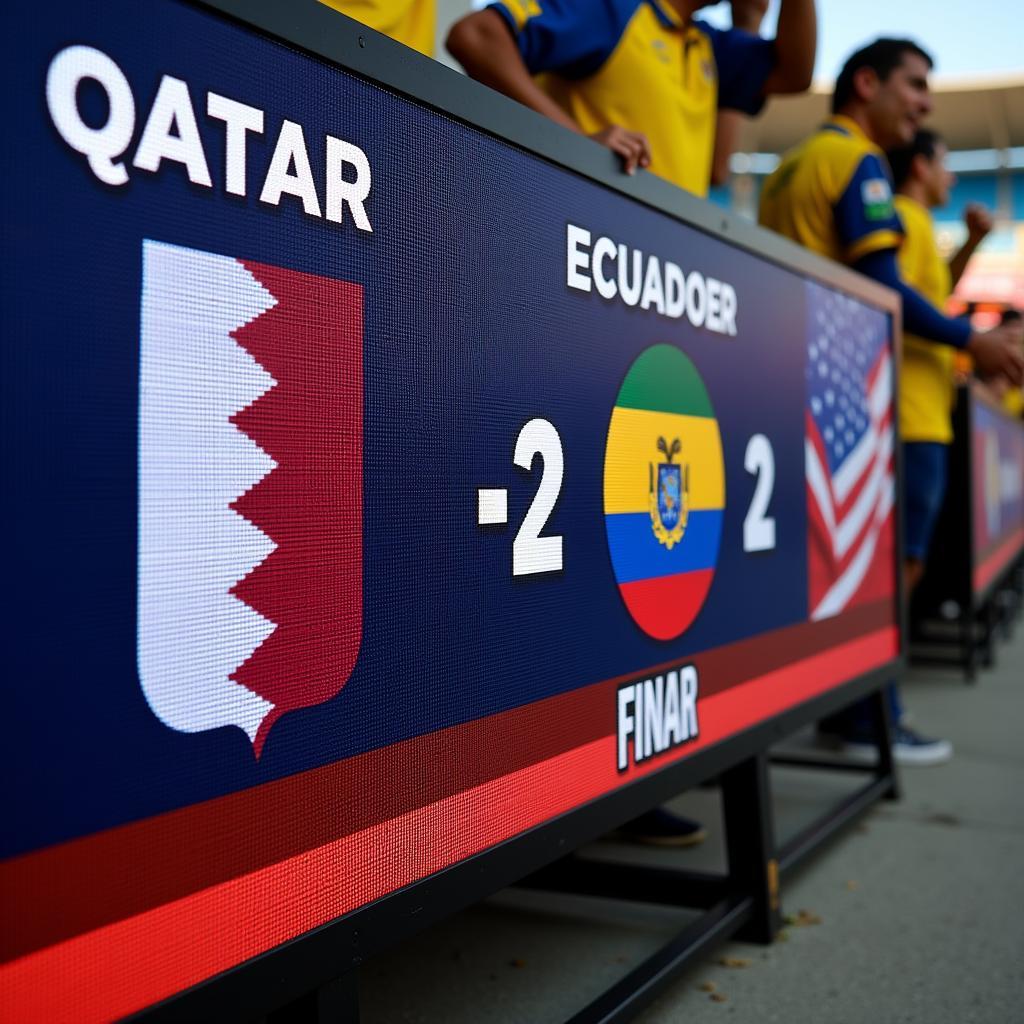 Bảng tỷ số Qatar vs Ecuador: Điểm nhấn của trận đấu