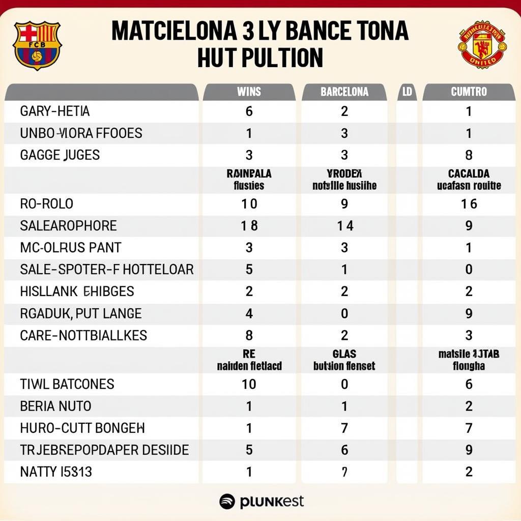 Lịch sử đối đầu giữa Barcelona và MU