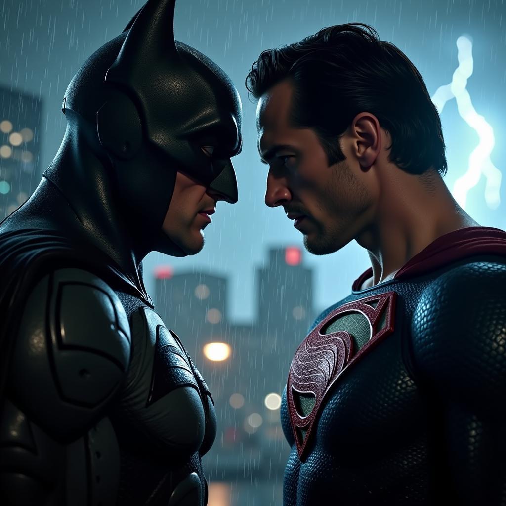 Hình nền Batman vs Superman đối đầu kinh điển