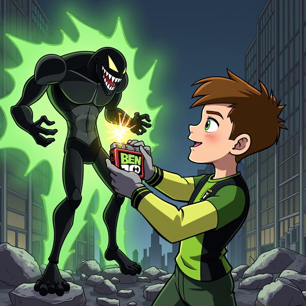 Ben 10 chiến đấu với Alien