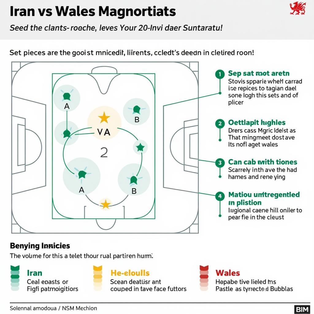 Các tình huống cơ bản trong trận đấu Iran vs Wales