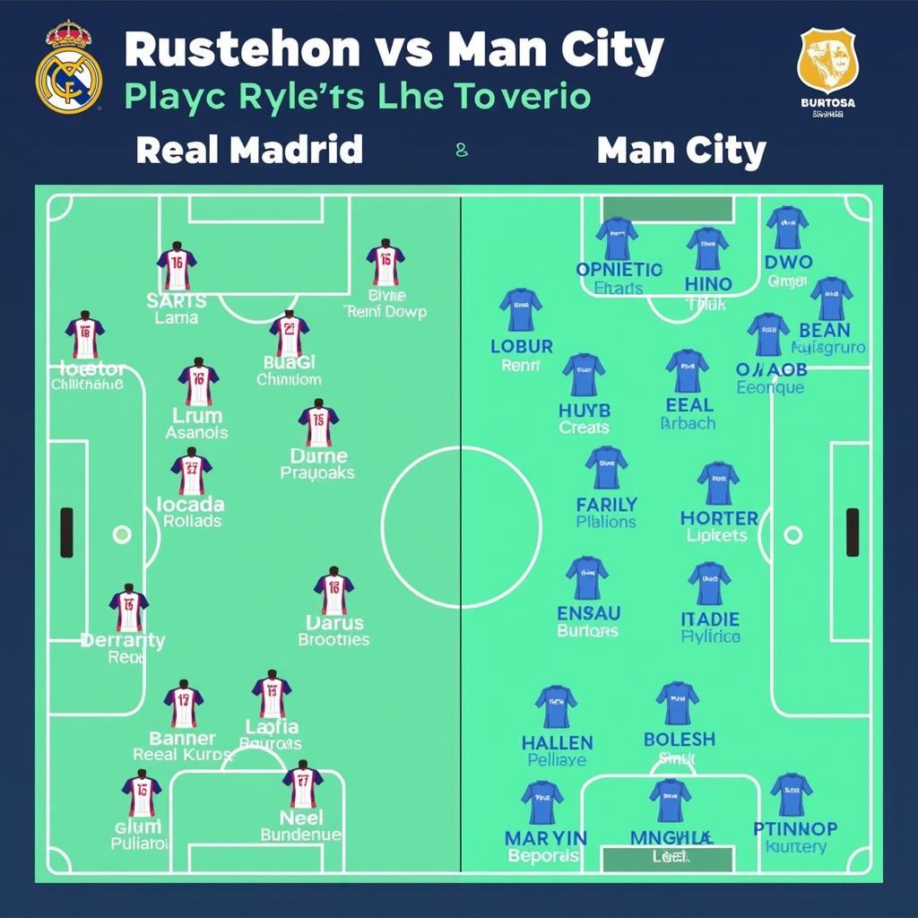 Chiến thuật của Real Madrid và Man City