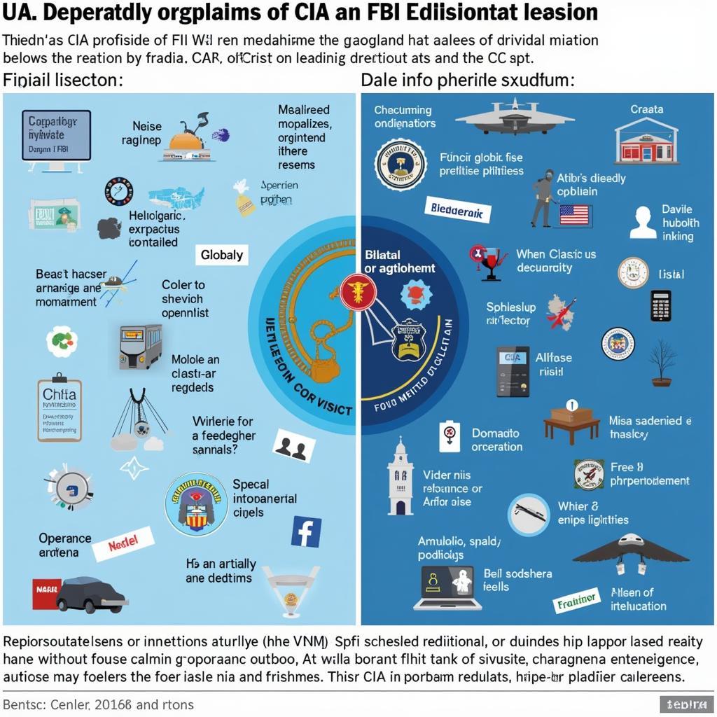 Sự khác biệt về nhiệm vụ giữa CIA và FBI