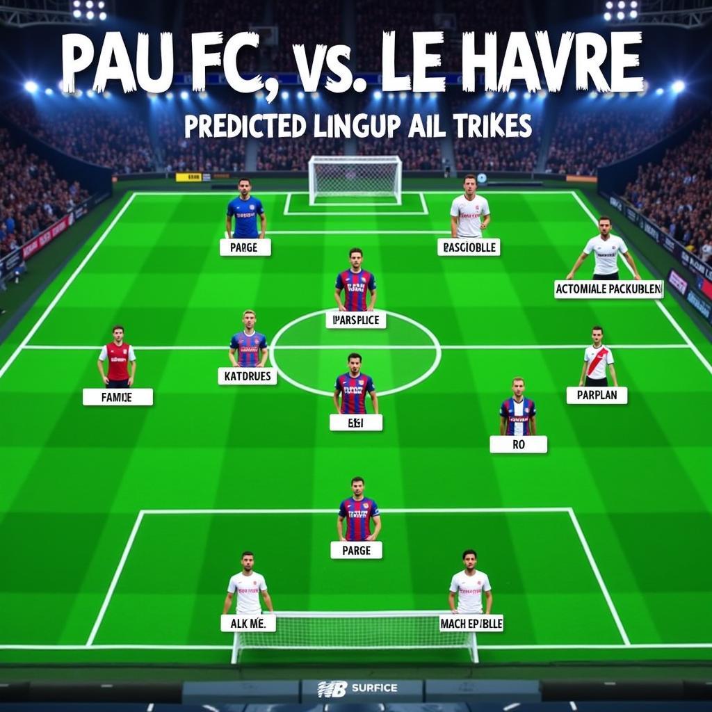 Đội hình ra sân dự kiến của Pau FC và Le Havre