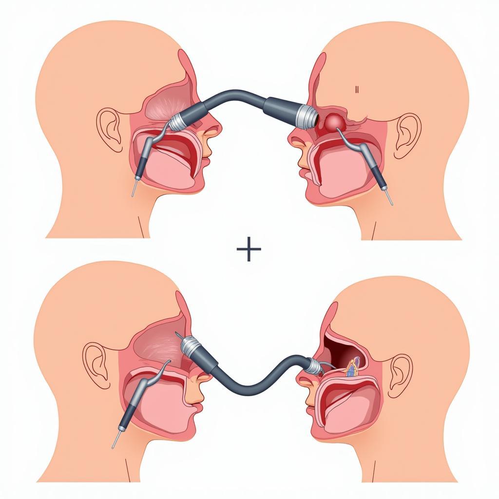 Endoscopic Sinus Surgery Process Illustration