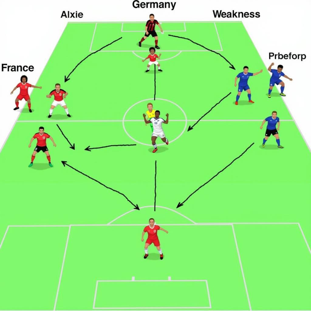 Germany vs France Tactical Analysis: Sơ đồ chiến thuật của Đức và Pháp trong một trận đấu đối đầu điển hình