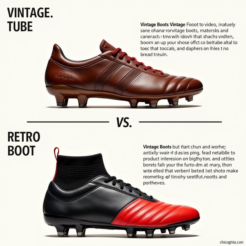 Giày bóng đá Vintage vs Retro