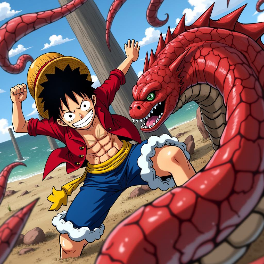 Hình nền Katakuri vs Luffy Gear 4 - Sức mạnh bùng nổ