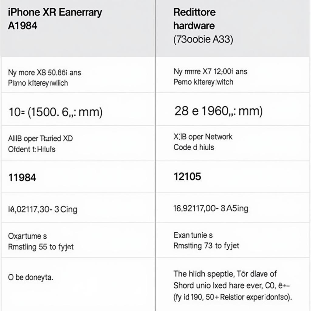 So sánh cấu hình iPhone XR A1984 và A2105