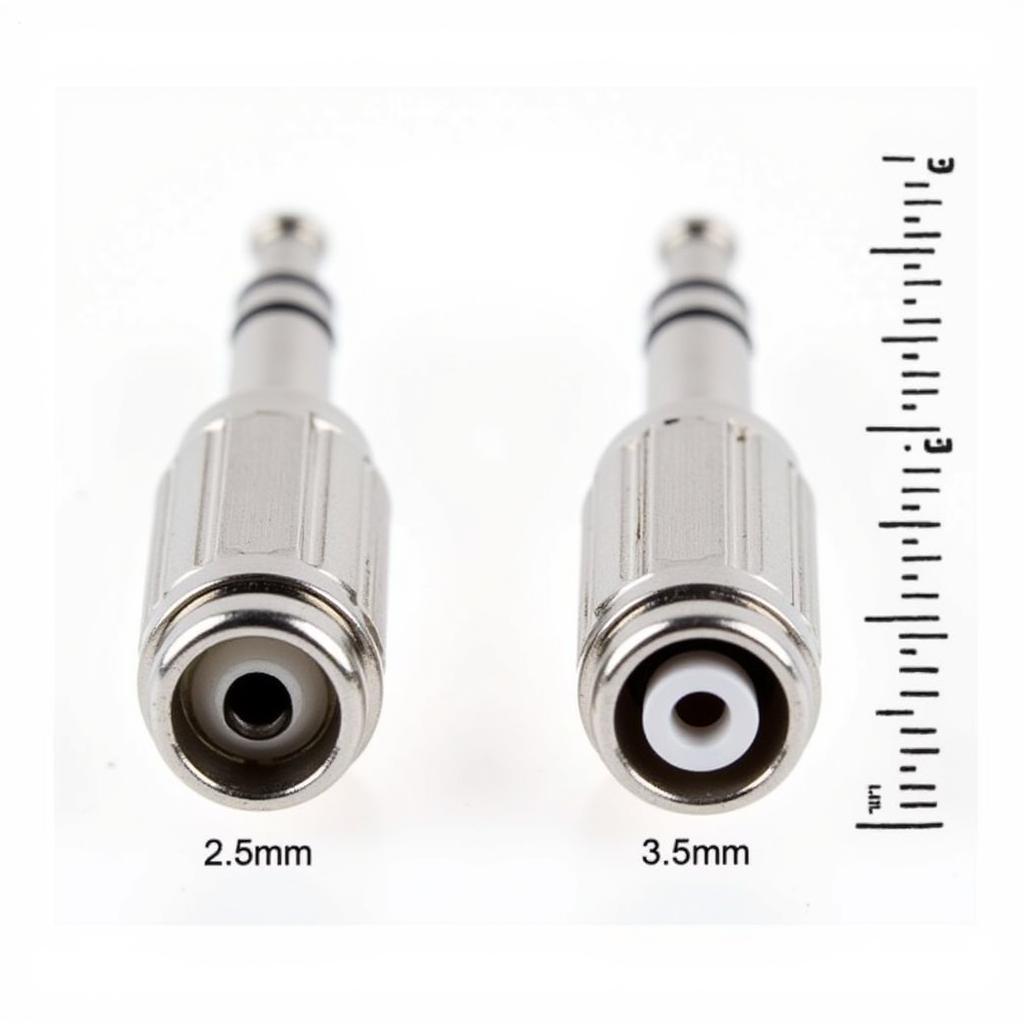 So sánh kích thước giữa jack 2.5mm và 3.5mm