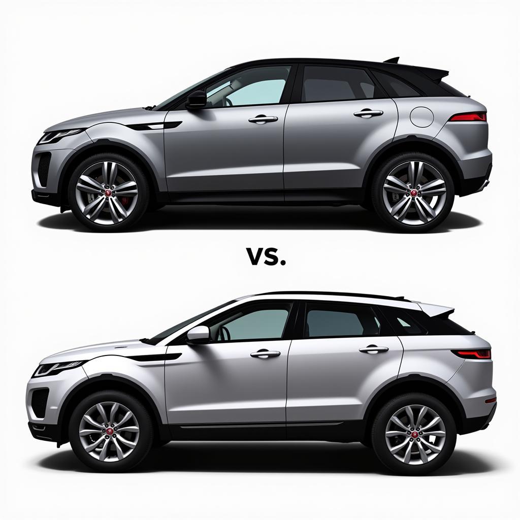 So sánh ngoại thất Jaguar E-PACE và Land Rover Evoque