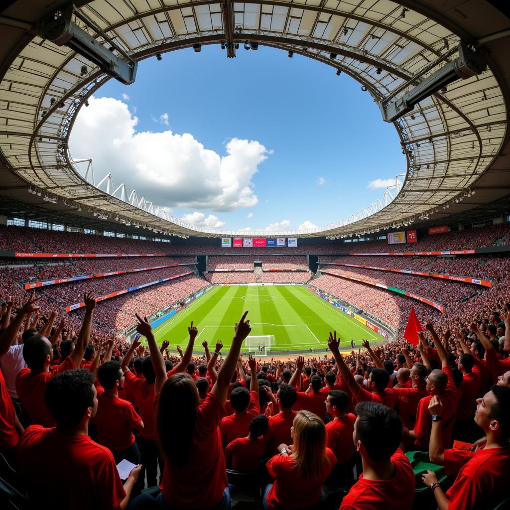 Khán giả cuồng nhiệt cổ vũ trận đấu Netherlands vs Senegal