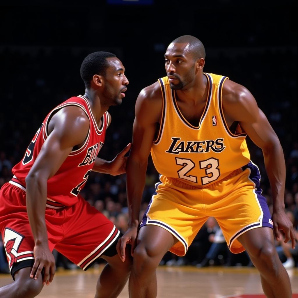 Kobe Bryant trong trận đấu Lakers vs Bulls