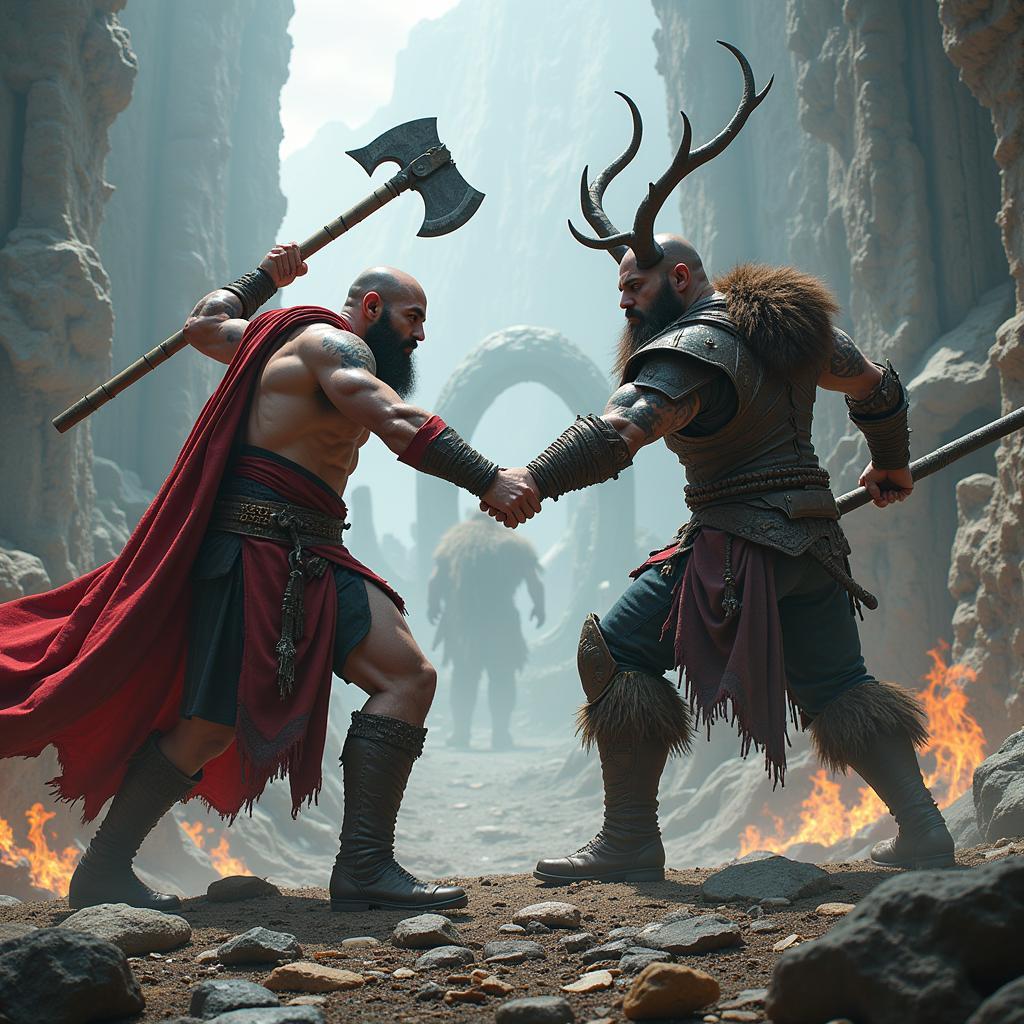 Kratos và Odin đối đầu trong một trận chiến kinh điển