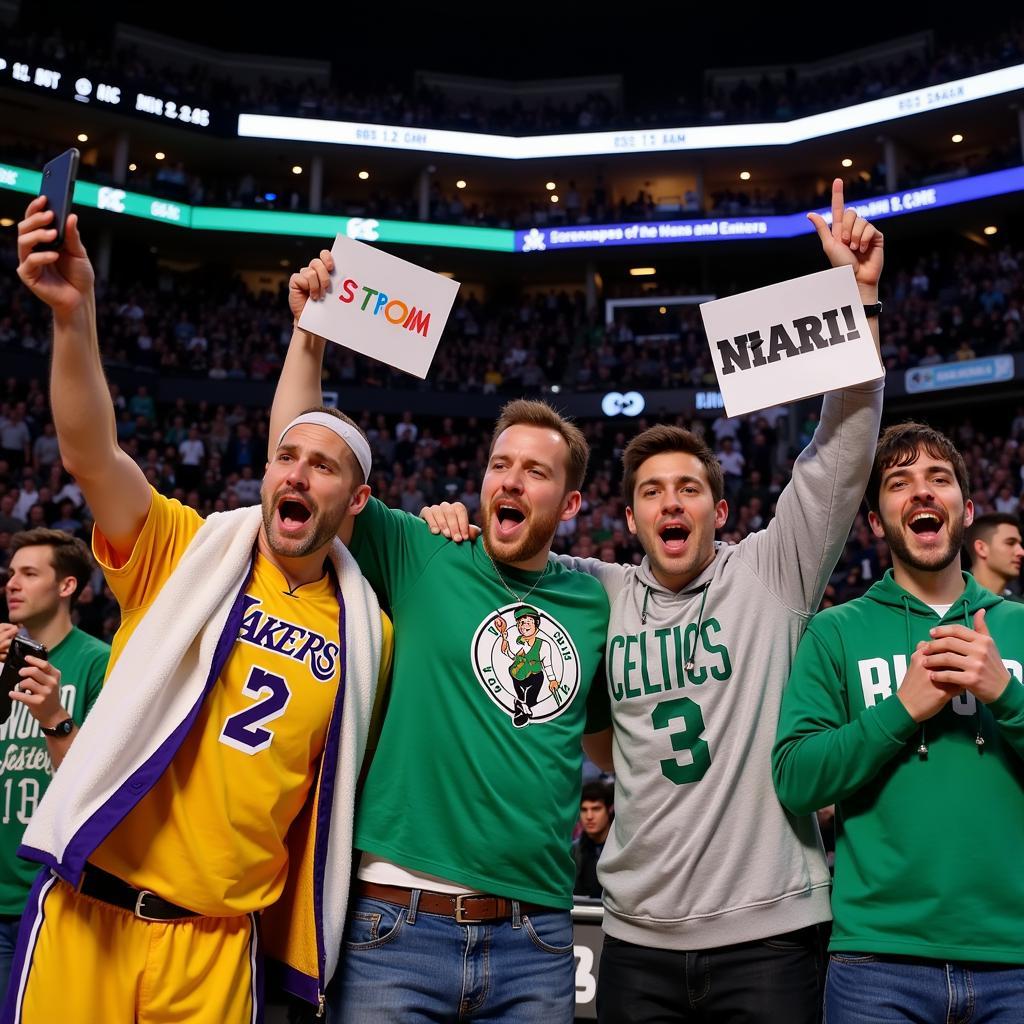 Cổ động viên Lakers vs Celtics