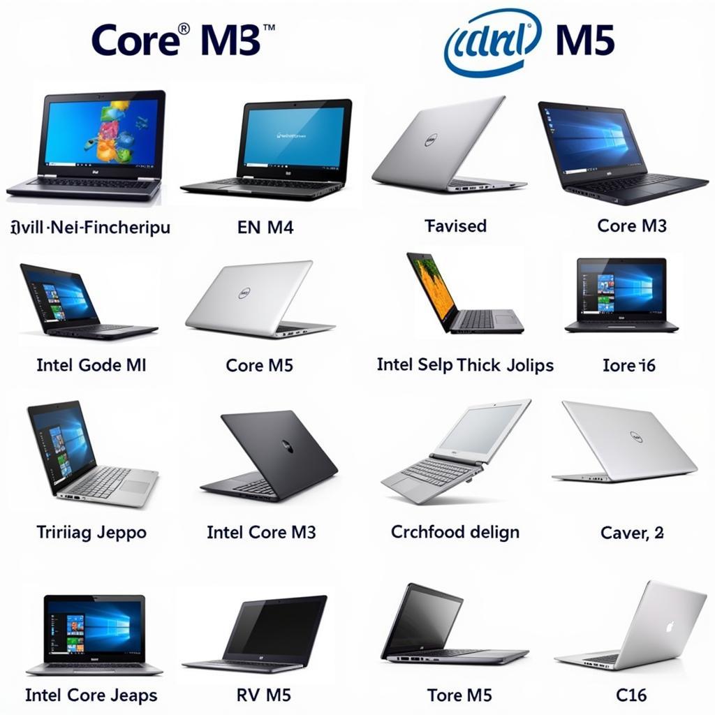 Laptop sử dụng Intel Core m3 và i5