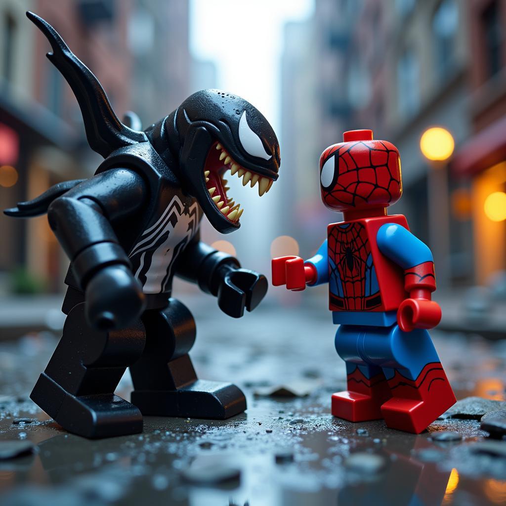 Lego Venom vs Spiderman: Đối Đầu Nảy Lửa