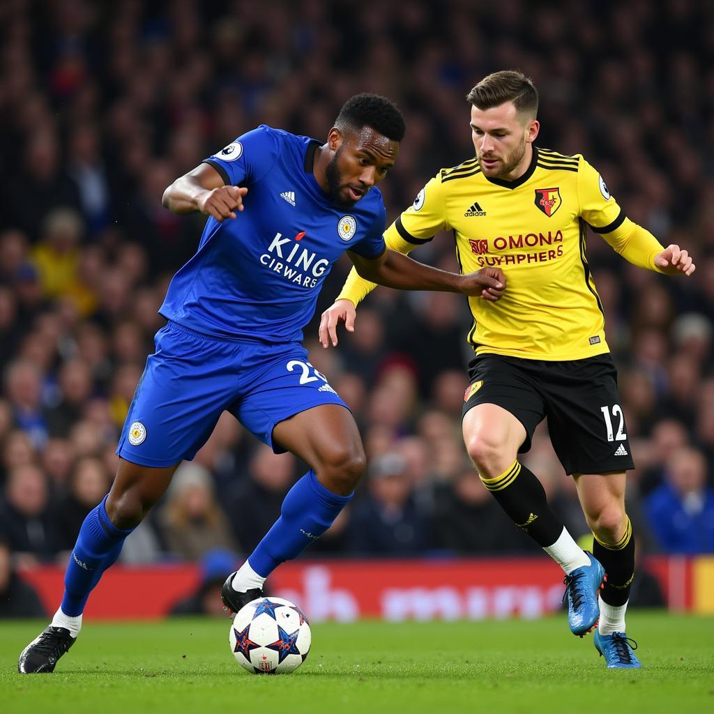 Trận đấu kịch tính giữa Leicester City và Watford