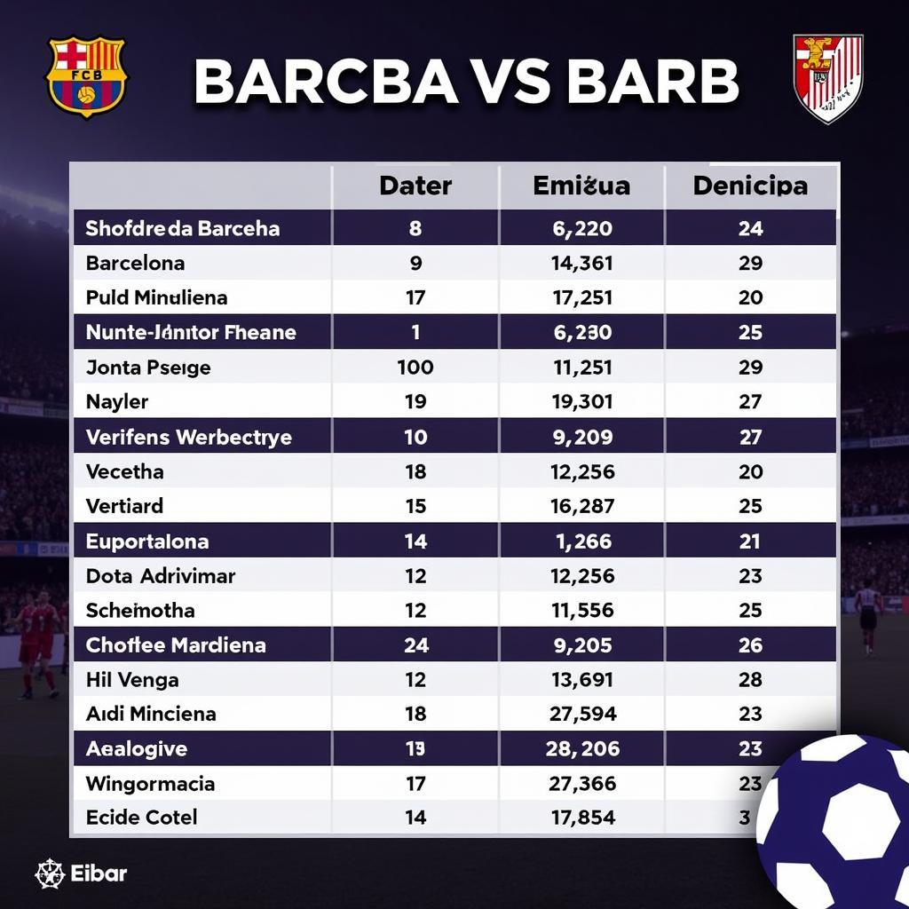 Lịch Sử Đối Đầu Giữa Barca và Eibar