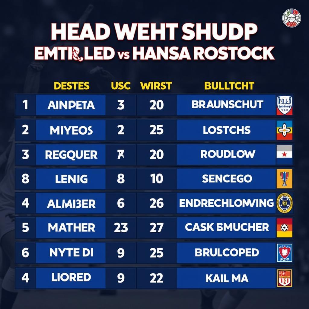 Lịch sử đối đầu giữa Eintracht Braunschweig và Hansa Rostock