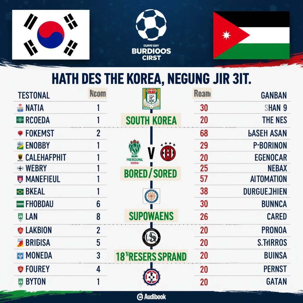 Lịch sử đối đầu Hàn Quốc vs Jordan