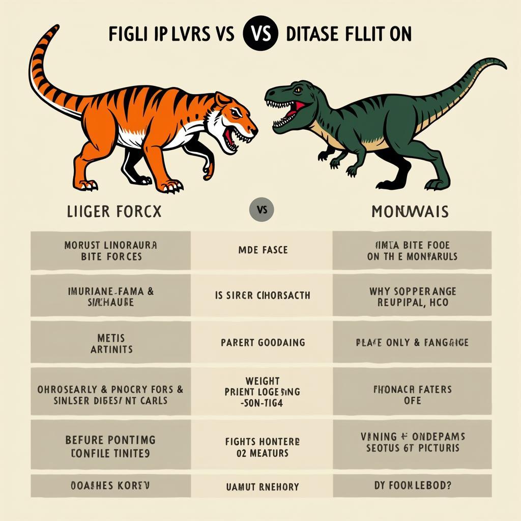 So sánh sức mạnh Liger và T-Rex