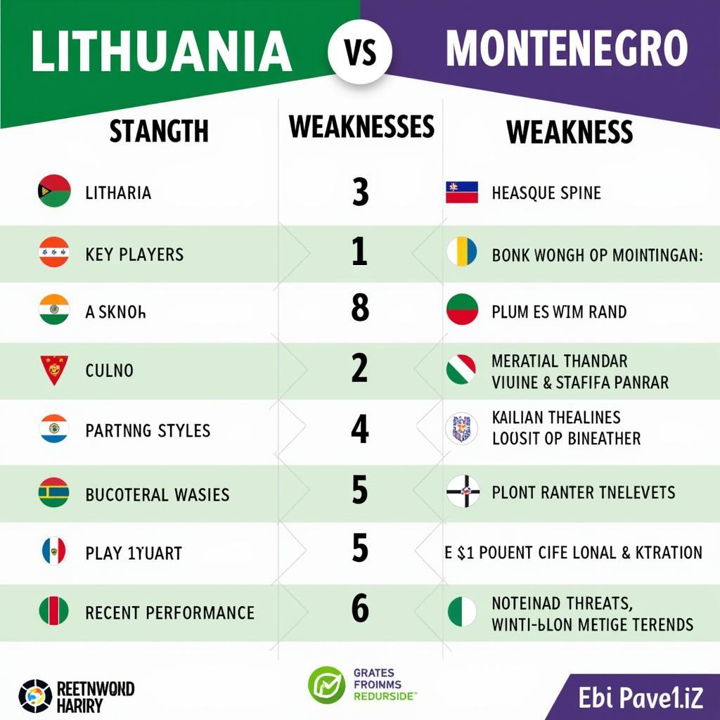 Phân tích sức mạnh giữa Lithuania và Montenegro