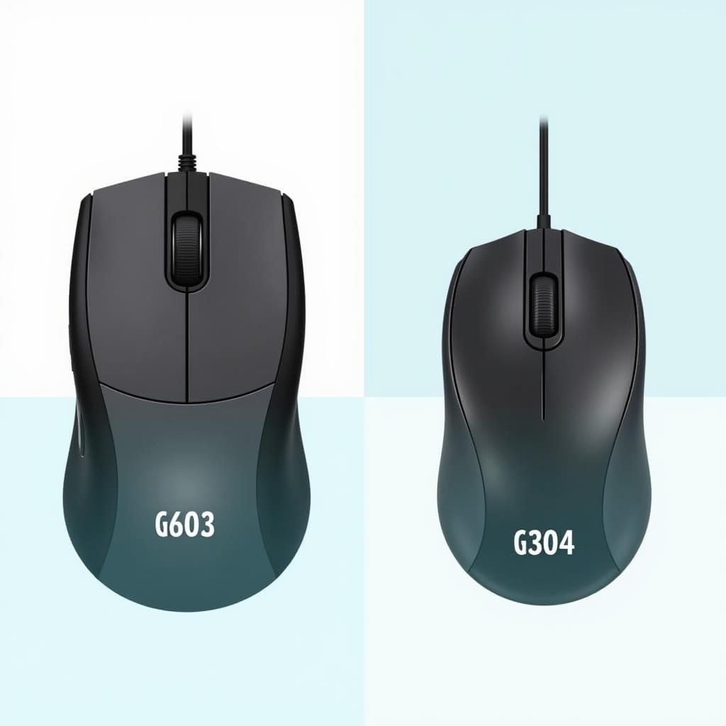 So sánh thiết kế Logitech G603 và G304