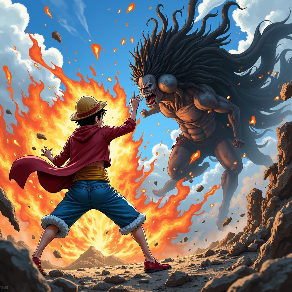 Trận chiến Luffy vs Shiki