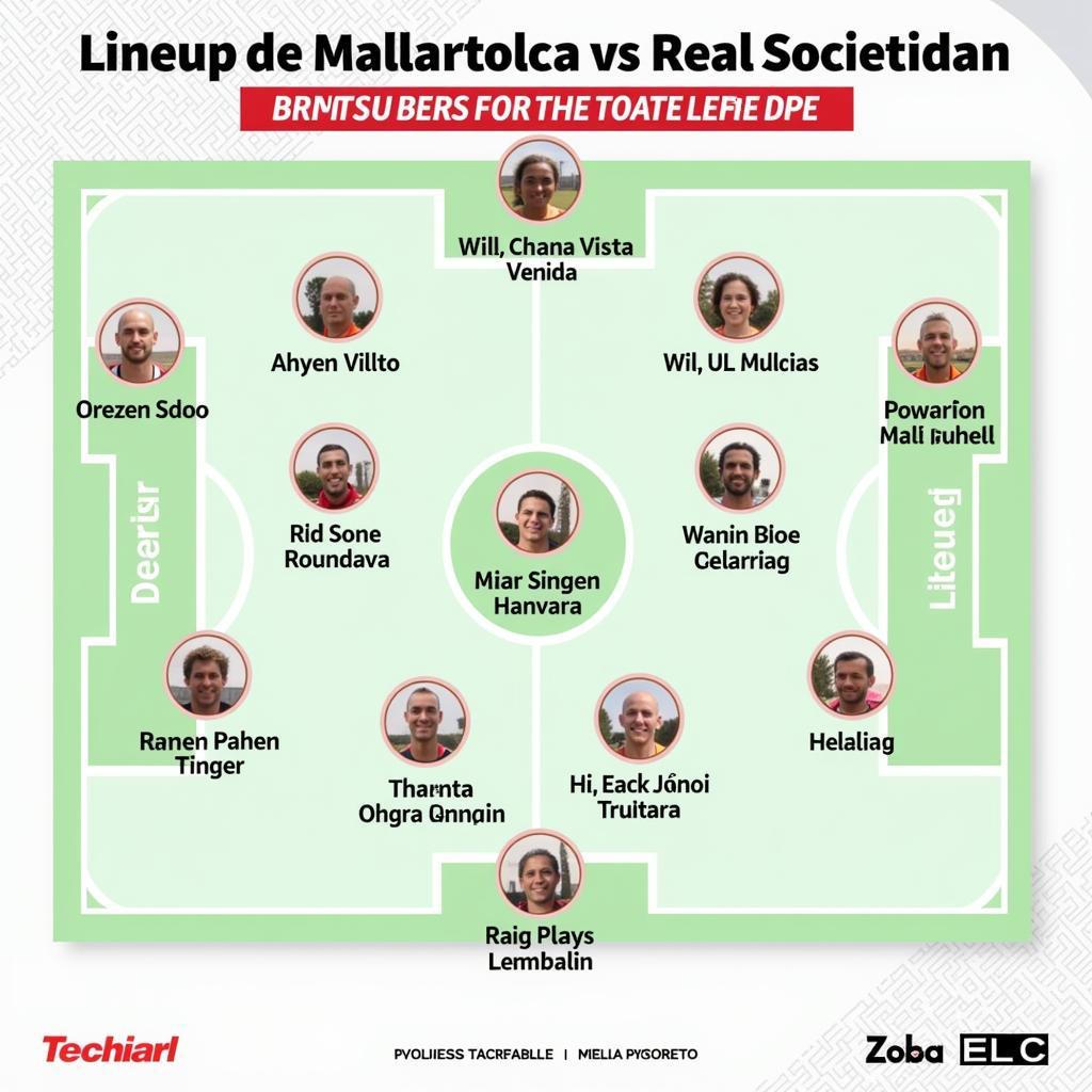 Đội hình ra sân của Mallorca và Real Sociedad