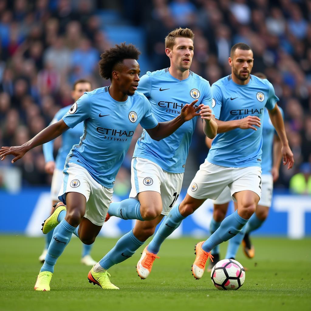 Manchester City Tấn Công Rực Lửa